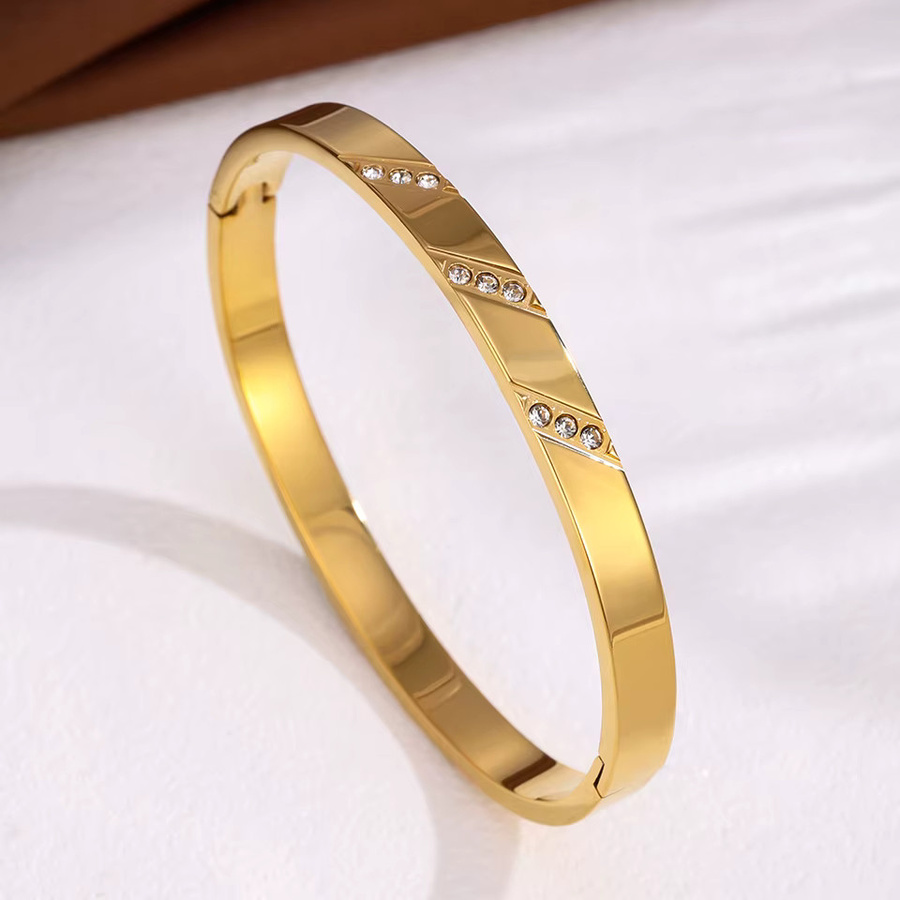 ZAKOL Armband-Set Edelstahl, Zirkonia, Gold - Bild 3