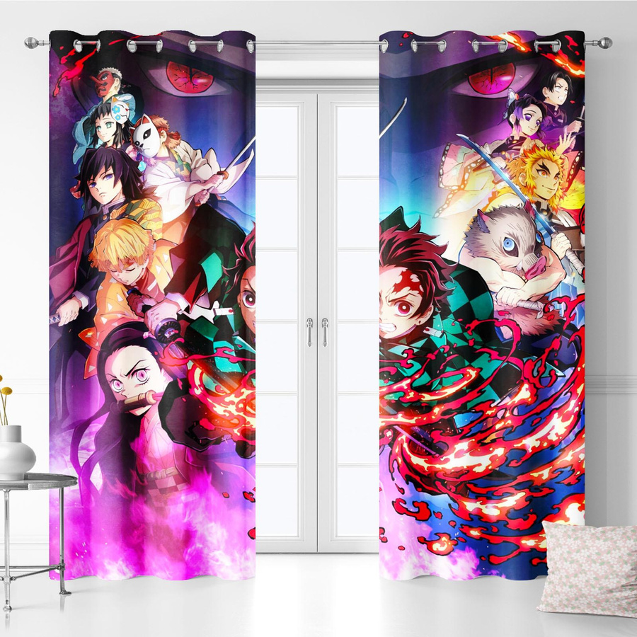 Anime Verdunkelungsvorhänge von Household supplies MH, Mehrfarbig, Breite: 100 cm, Höhe: 140 cm - Bild 1