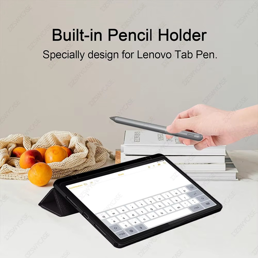 Transparente Schutzhülle für Lenovo Tab M11 11 Zoll 2024 mit Stifthalter und dreifach faltbarem Ständerfunktion - Bild 5