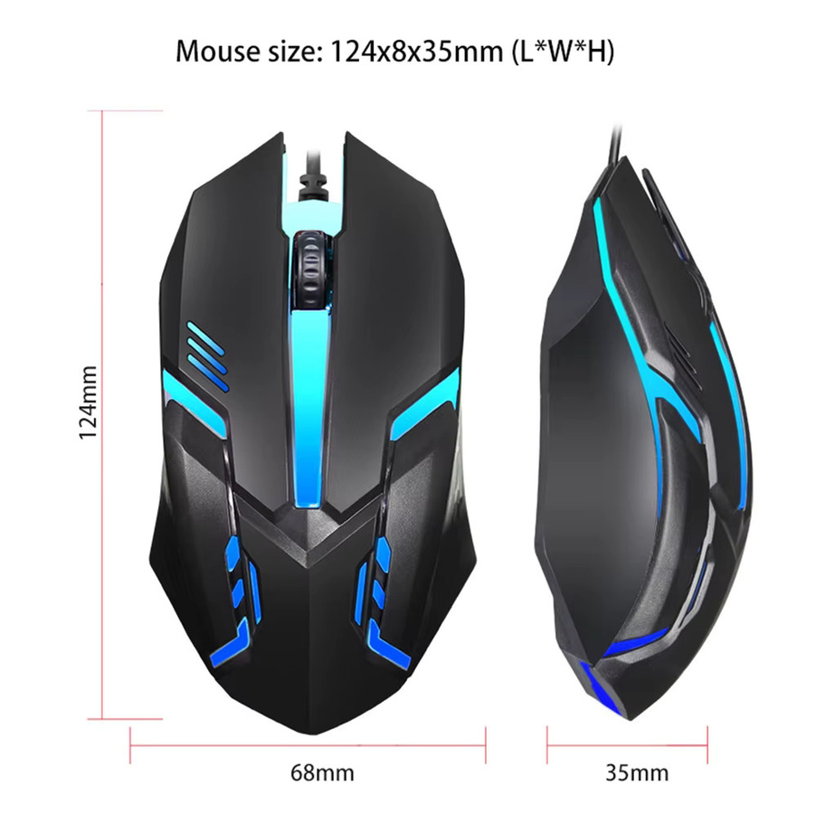 Kebidumei USB Gaming Maus mit 5000 DPI, ergonomisches Design, leise Klicks und Hintergrundbeleuchtung für PC und Laptop - Bild 4
