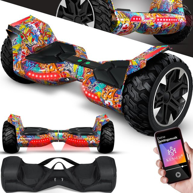 KESSER Hoverboard 8,5 Zoll, mit Bluetooth Lautsprecher, LED Licht, Kinder Sicherheitsmodus, Dual Motor - Bild 1