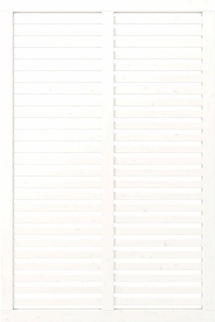 Plus Sichtschutzzaun Harmoni aus Nadelholz in Weiß, semi-transparent, B: 120 cm, H: 180 cm - Bild 1