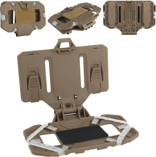 Taktische Molle Smartphone Halterung für Airsoft Plate Carrier und Chest Rigs, faltbares Outdoor Navigationsboard in Grün oder Beige - Bild 1