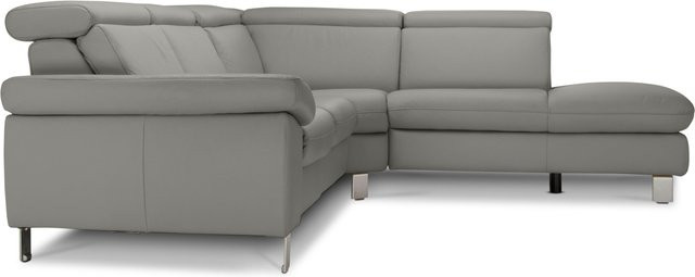 Polsterecke vito TONGA in Grau mit Lederbezug und Armlehnen, L-Form, B/T/H: 273 x 150 x 81 cm - Bild 1