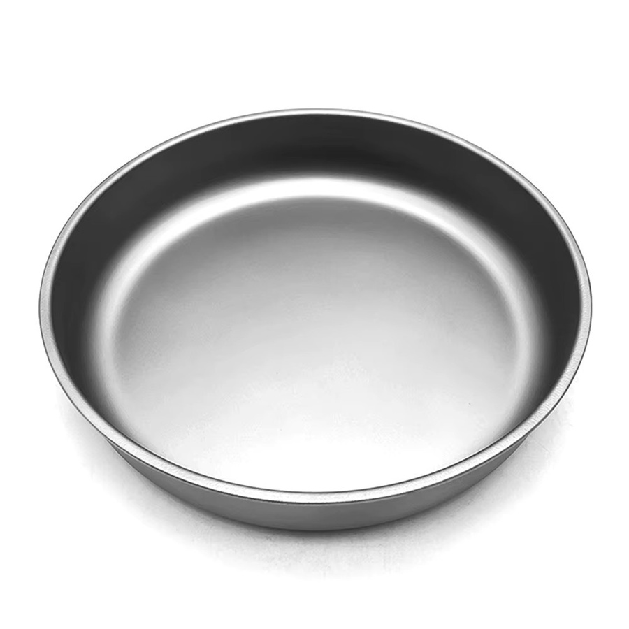 TOMSHOO Titan Bratpfanne und Lebensmittelbehälter in Silber für Outdoor Camping und Picknick, 1000 ml oder 1500 ml - Bild 2