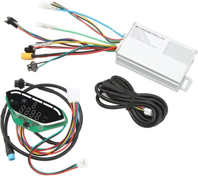 Igeteck Elektromotor Controller Kit mit Display Panel für E9T Elektrofahrrad und Roller, 36V 350W, Schwarz - Bild 1