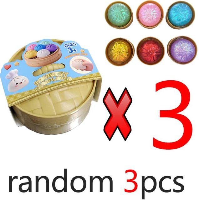 Yiran toy 1, Bunte Knödel Squishy Stressbälle, Dekompressionsspielzeug - Bild 1