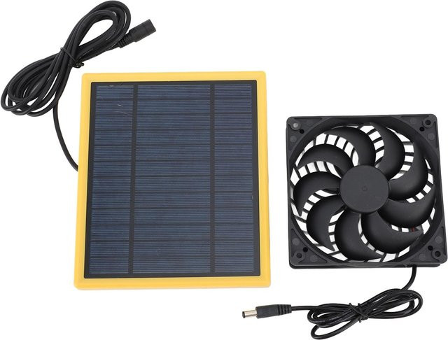 Solarpanel-Ventilator-Set 20 W wasserdicht für Hühnerställe, Gewächshäuser und Tierhäuser im Außenbereich - Bild 1