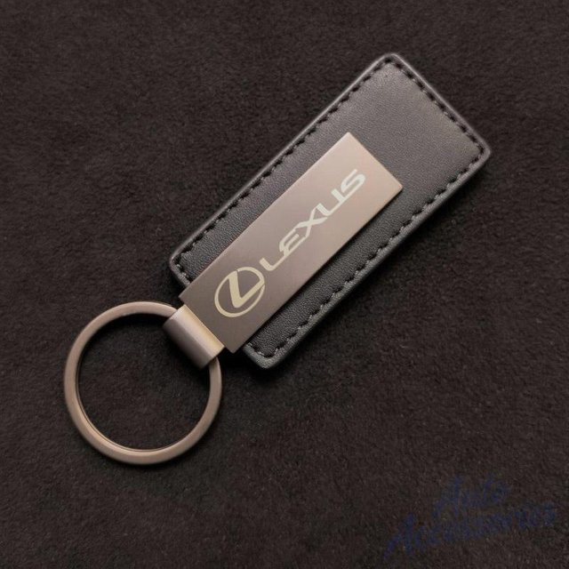 Lexus Schlüsselanhänger Leder, Metall, Grau, Unisex - Bild 1