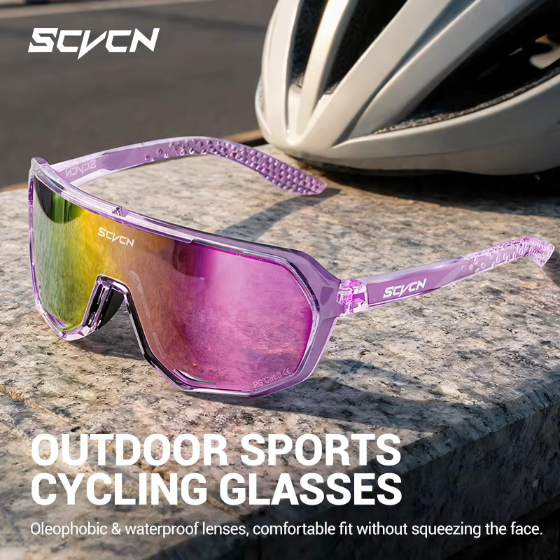 SCVCN Sportsonnenbrille, Unisex, Vollrand, Kunststoff - Bild 4