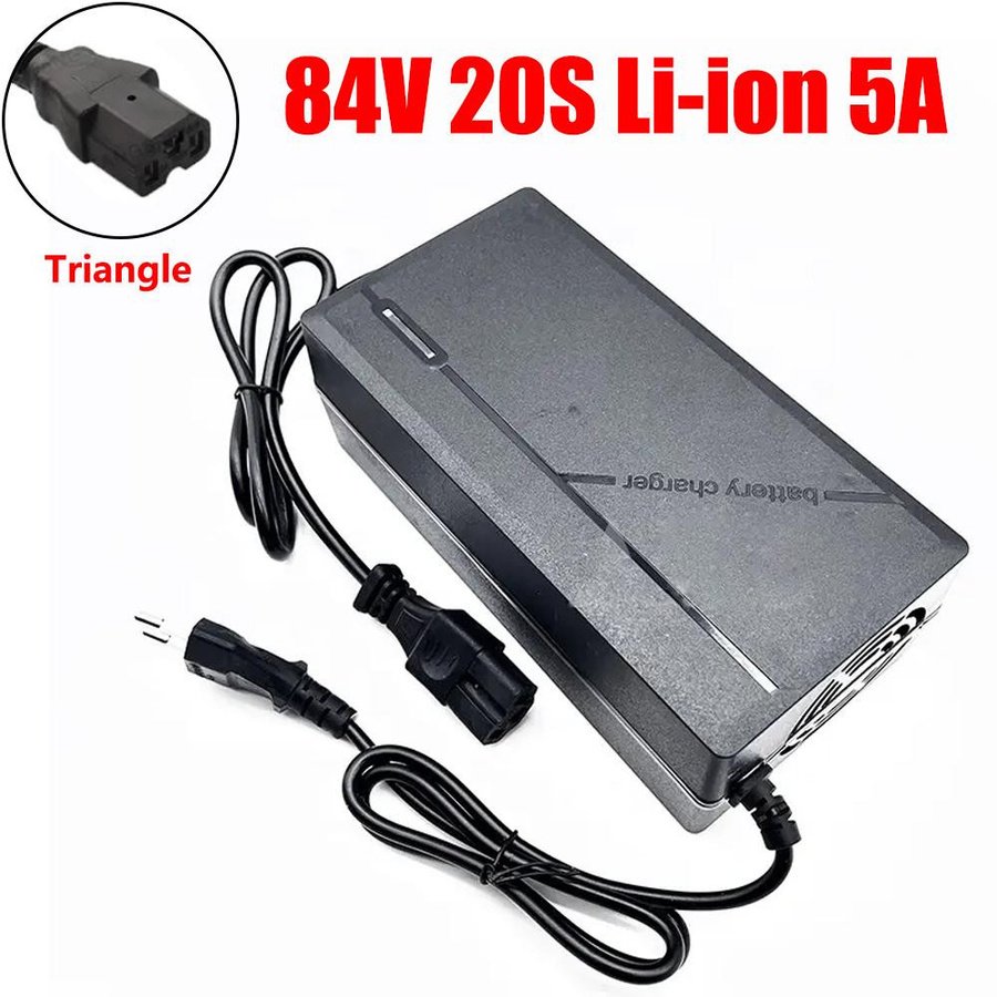 WAPUNO Intelligentes Schnellladegerät für 72V 20S Lithium-Ionen-Akkupacks, 5A, Schwarz, EU-Stecker mit Lüfter - Bild 9