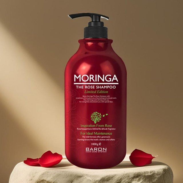 Baron Moringa Reparierendes Shampoo, 1000 ml, für strapaziertes und trockenes Haar - Bild 1