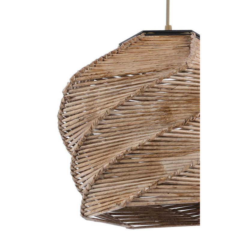 Opviq Pendelleuchte Ruche in Kamel mit Holzdesign, E27, Breite: 32 cm, Höhe: 65 cm, Tiefe: 32 cm - Bild 3