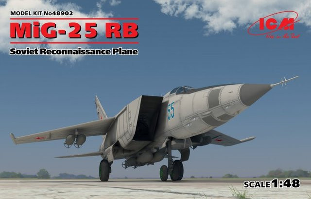 ICM MiG-25 RB Sovit Reconnaissance Plane, Modell, 1:48 - Bild 1