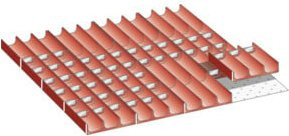 Lista Set Mulden 36x36E Rot aus Kunststoff B/T/H: 61,2 x 61,2 x 5,0 cm - Bild 1