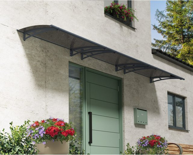 Canopia Aquila Vordach Solar Grau und Klar, B: 453,5 cm, H: 91,5 cm, T: 17,5 cm - Bild 2