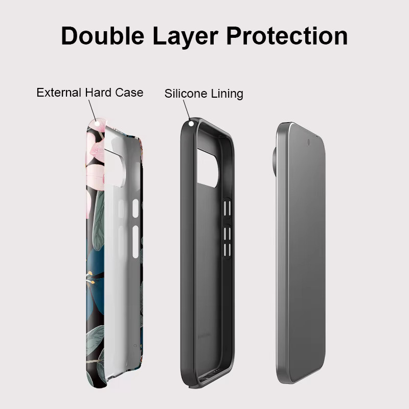 Fcicicase Handyhülle mit Blumenmuster für Google Pixel 10, 9 Pro, 10A, 7A, 8A, 9, 10 Pro XL, stoßfeste matte Schutzhülle, multicolour - Bild 3