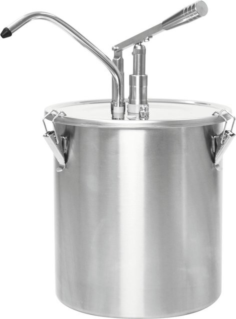 Schneider Hebel Dosierspender aus Edelstahl in Silber, Ø 26 cm x H 42 cm, 10000 ml - Bild 1