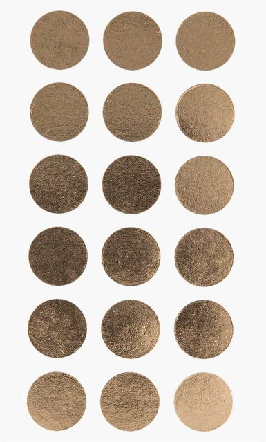 Rico Design Paper Poetry Sticker Punkte in Gold, 15 mm, 4 Bogen - Bild 1