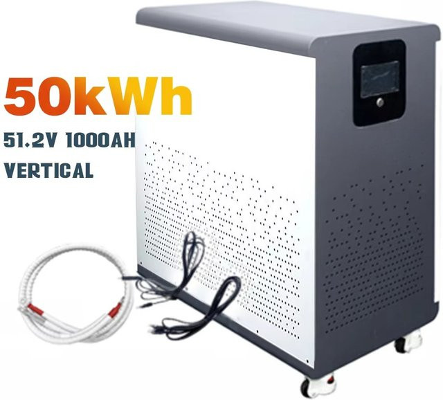 LiFePO4 Lithiumbatterie-Pack für Solarsysteme in Weiß, 102,4V 100Ah - Bild 1