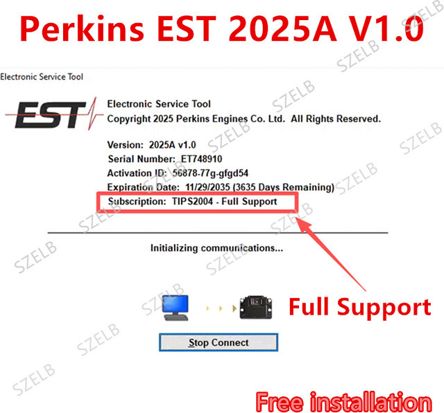 Perkins EST 2025A V1.0 Motoren- und Generator-Diagnosesoftware - Bild 1