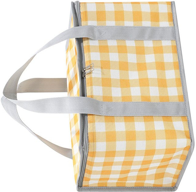 Isolierte Picknicktasche von Fishine aus Oxford-Stoff in Beige und Gelb mit Griff und großzügigem Fassungsvermögen - Bild 1