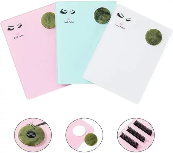 BOLUOYIN Wimpern Verlängerung Platte, Acryl Jade Stein, Wimpern Halter Palette - Bild 1