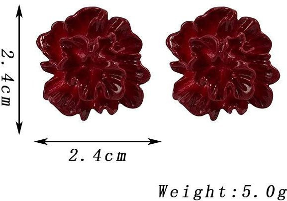 Steckerohrringe Acryl, Blumen, Schwarz, Damen, Messing - Bild 1