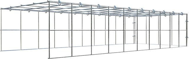 Gabiona C-Ring Anbaukorb Typ 4 in Silbergrau, Maschenweite 10 x 10 cm, B/H/T: 20 x 100 x 40 cm - Bild 1
