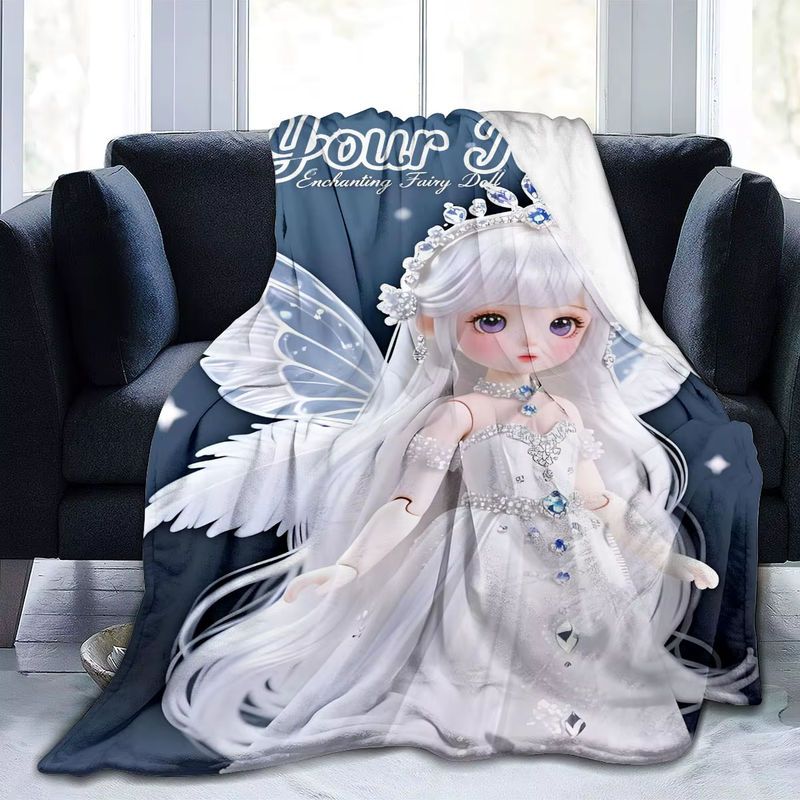 Personalisierte Flanellblanke im Engel-Design mit individuellem Namen von ZIZ - Bild 6