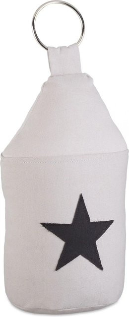 Relaxdays Türstopper Stern aus Baumwolle und Metall in Sand und Grau, B: 23 cm, T: 11 cm, Gewicht: 1,3 kg - Bild 1