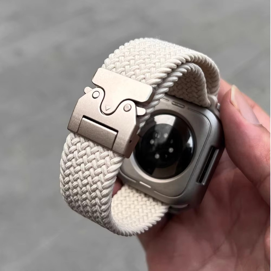 Cor Nylonarmband, Weiß, Geflochtenes Armband für Apple Watch - Bild 1