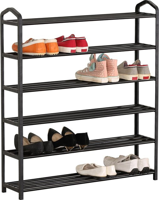 HTI-Living Schuhregal Lena mit 6 Ebenen in Schwarz aus Metall für Flur und Küche - Bild 1