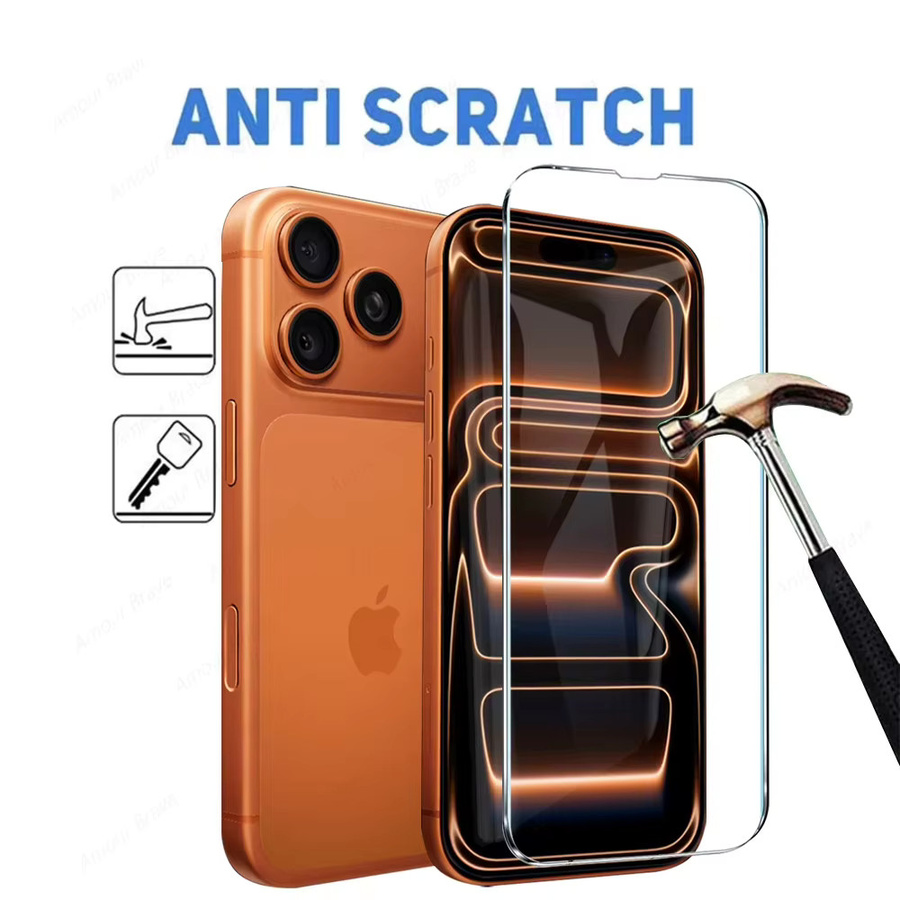 HD-Displayschutz aus gehärtetem Glas für Apple iPhone 17 16 15 14 13 12 11 Pro Max Plus und SE in Transparent - Bild 2