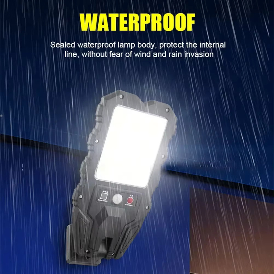 XIWANGFIRE Solar LED Außenleuchte mit Motion Sensor und 3 Modi, Wasserdichte LED Wandlampe für Garten und Außenbereich, Schwarz - Bild 3