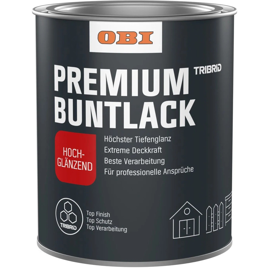 OBI Premium Tribrid Buntlack für Holz in Salbeigrün Hochglänzend 0,75 l - Bild 2