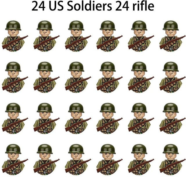 Yiran toy Militärfigur WK2 Soldat, Konstruktionsbausteine, 24-teiliges Set, ab 6 Jahren - Bild 1