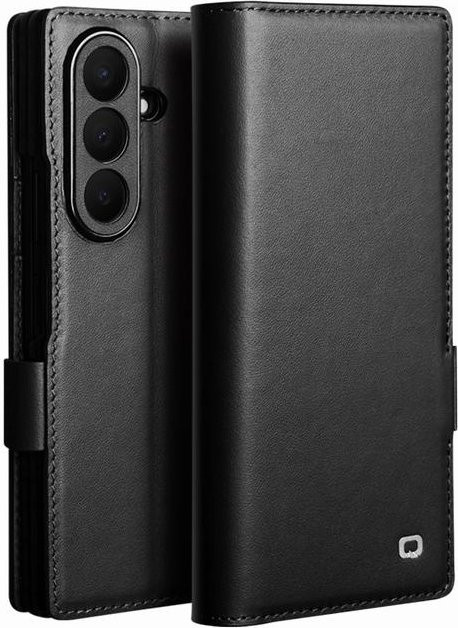 Qialino Premium Echtleder-Hülle für Samsung Galaxy Z Fold 8 Ultra in Schwarz - Bild 1