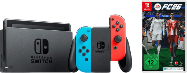 Nintendo Switch Konsole Rot/Blau mit EA Sports FC 26 - Bild 1