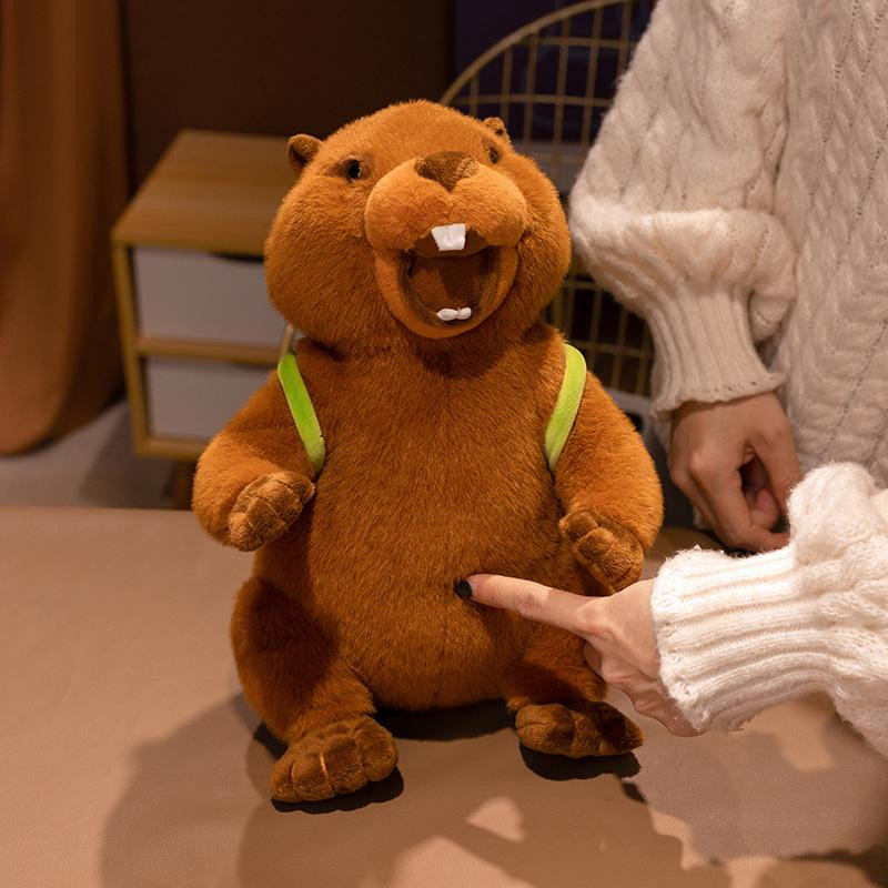GDzaccly Murmeltier Plüschtier Rucksack Schlüssel Tasche Anhänger - Bild 3