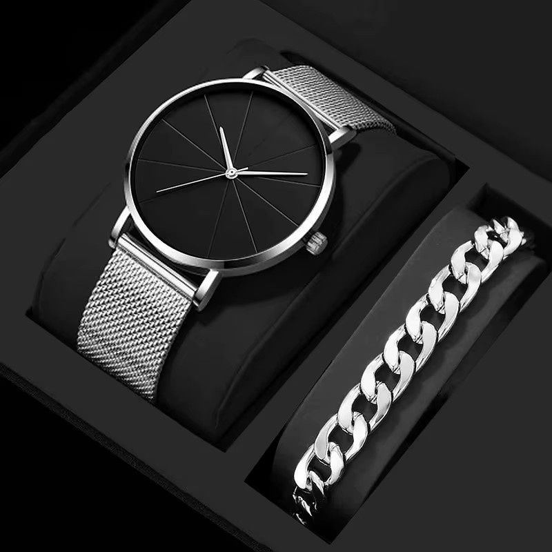 Armbanduhr Quarz, Edelstahl, Silber, Herren - Bild 4