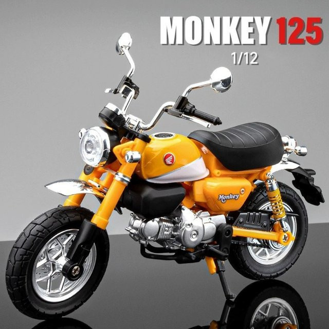 Honda 1:9 Honda Monkey R NineT, Miniatur-Motorrad-Legierungsmodell, mit Licht und Sound - Bild 1