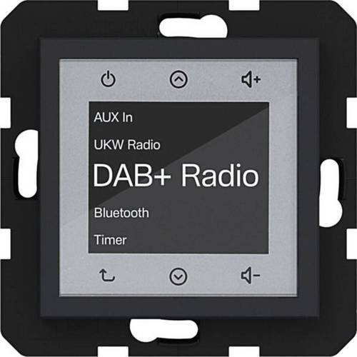 Hager Unterputz-Radio mit DAB+ und Bluetooth in Nachtschwarz Matt WAN6111BM - Bild 1