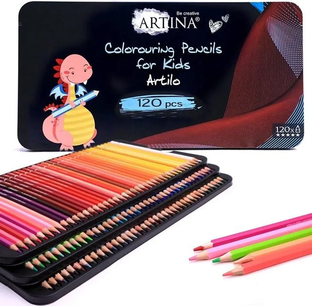 Artina Artilo Buntstifte Set für Kinder in Mehrfarbig mit 120 Stück - Bild 1