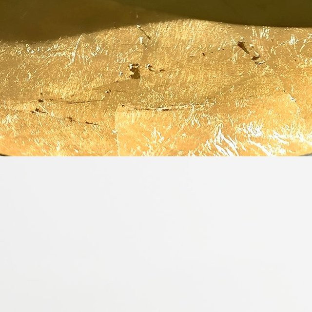 Catellani & Smith Lederam LED-Wandleuchte in Weiß und Blattgold, Durchmesser: 17 cm, dimmbar, warmweiß (2700K) - Bild 1