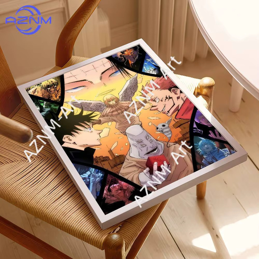 KAYOU Jujutsu Kaisen Anime Poster Vintage Wanddekoration Mehrfarbig - Bild 2