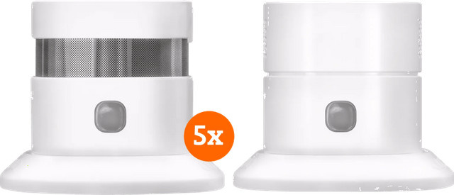 KlikAanKlikUit ZSDR-850 Rauchmelder und Kohlenmonoxidmelder Set, Weiß, 5er-Pack - Bild 1