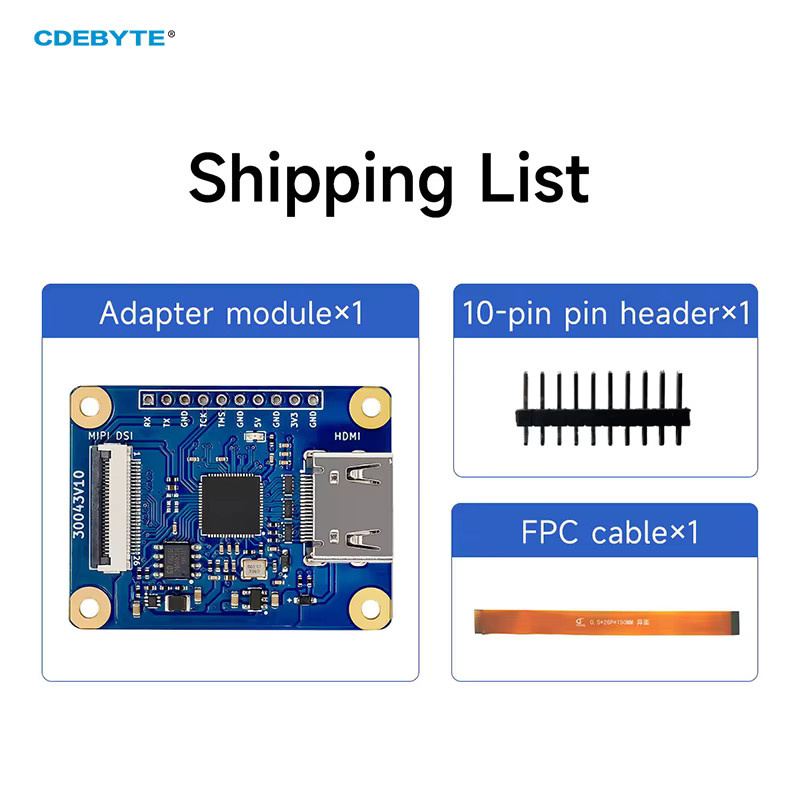 CDEBYTE 4-spuriges MIPI-zu-HDMI-Modul ECA20-MHA1-I Industriequalität GSV1172 für 1080P HD-Displays, kompatibel mit T113, T527 und RK3562 - Bild 5