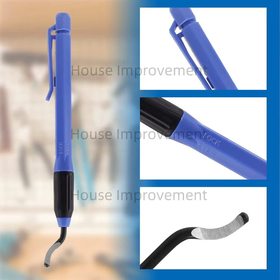 Entgratungswerkzeug-Set EO2000 mit 11 Klingen BS1010 und Kunststoffgriff in Blau für Metall, Kunststoff, Aluminium, Kupfer und Holz - Bild 5