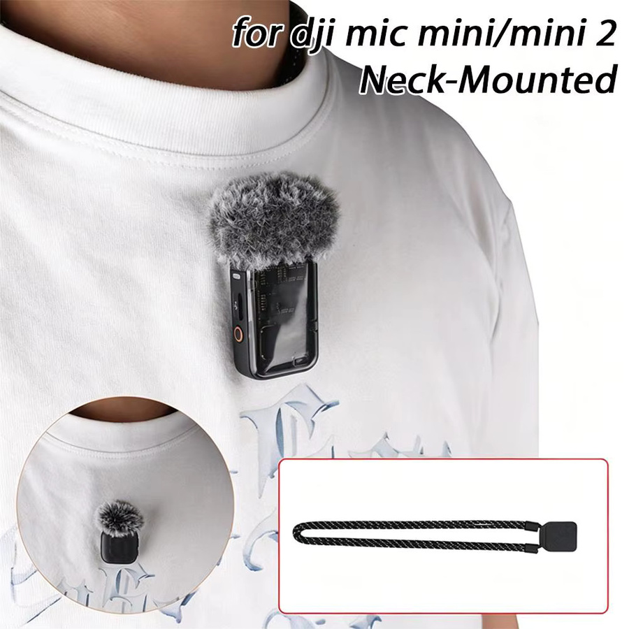 DJI Magnetisches Halsband für DJI Mic Mini 2 und Mic 2, Verstellbarer Freihändiger Mikrofonhalter, Schwarz - Bild 2